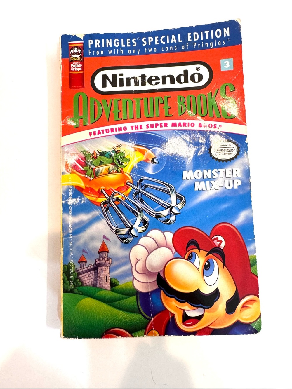 1991 Monster Mix-Up Featuring the Super Mario Bros. Nintendo Books 3 Pringles